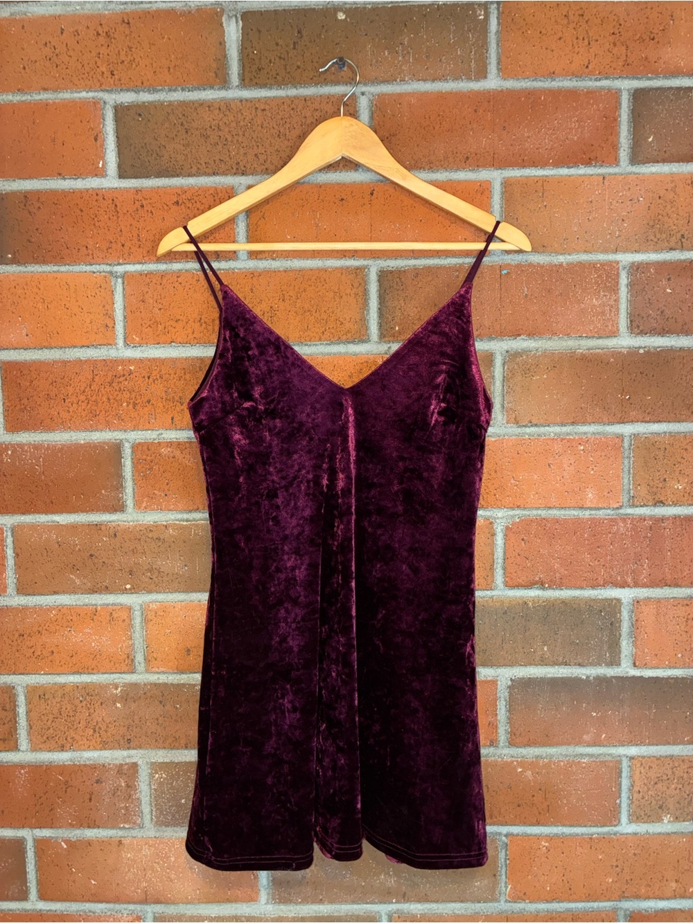 Kendall & Kylie Satin Mini Dress - Wine